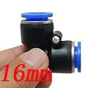 

Free Shipping 100PCS/LOT High Quality Push In Connector One Touch Right-angle 16mm Fittings