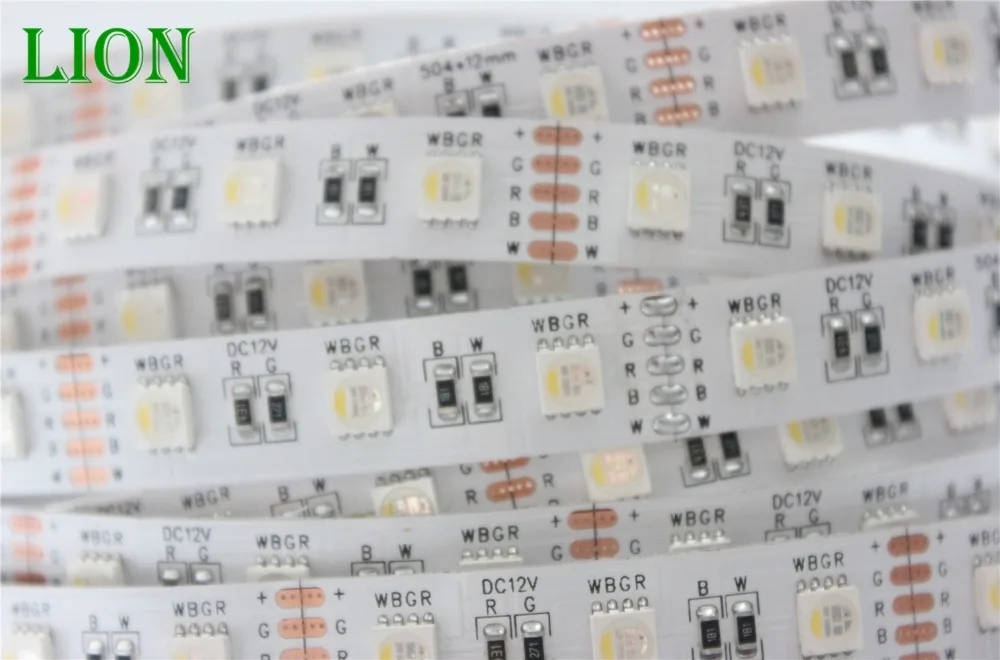 5M 4 Màu Trong 1 LED DC12V 12MM PCB SMD 5050 RGBW Dây Đèn LED Ánh Sáng RGB + Trắng/Trắng Ấm Trắng PCB IP20/IP65/IP67