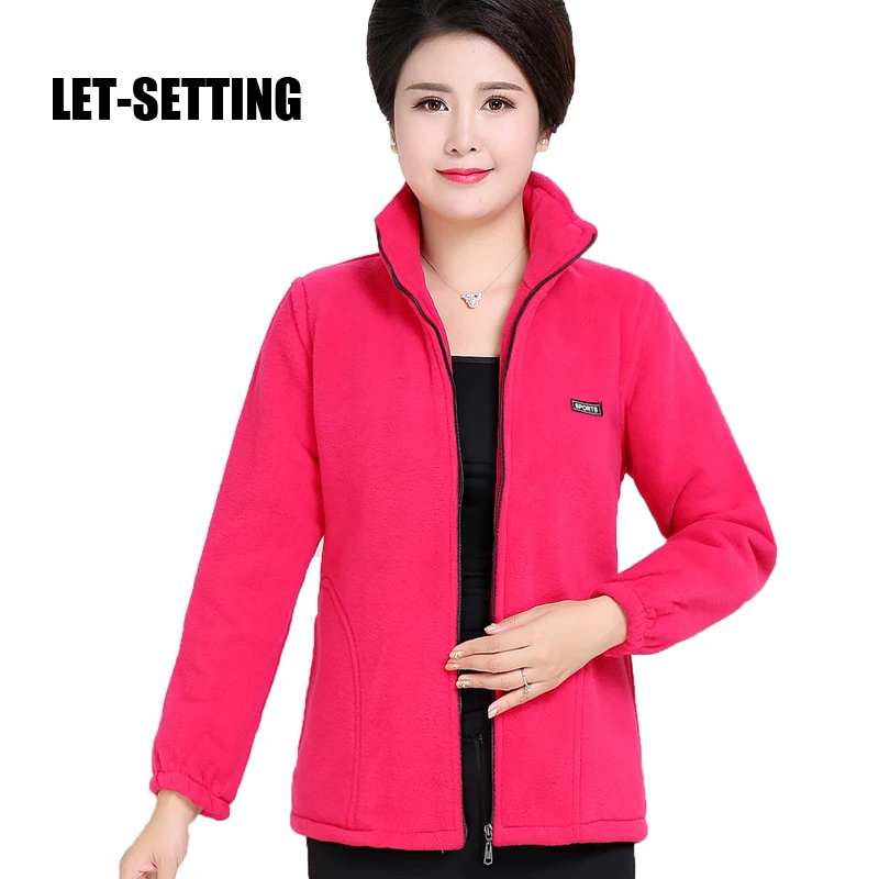 

LET-SETTING Fleece jacket women fall autumn cashmer autumn fertilizer plus size warm sweat sweatshirts