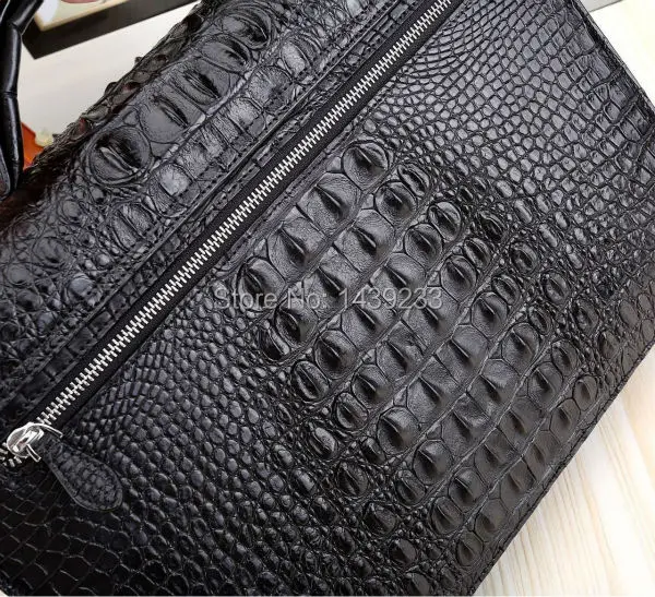 100% Genuine/Real Crocodile Skin Leather Men Business Bag code lock,Men Briefcase Laptop Bag Top Handbag Black/Brown/Coffee