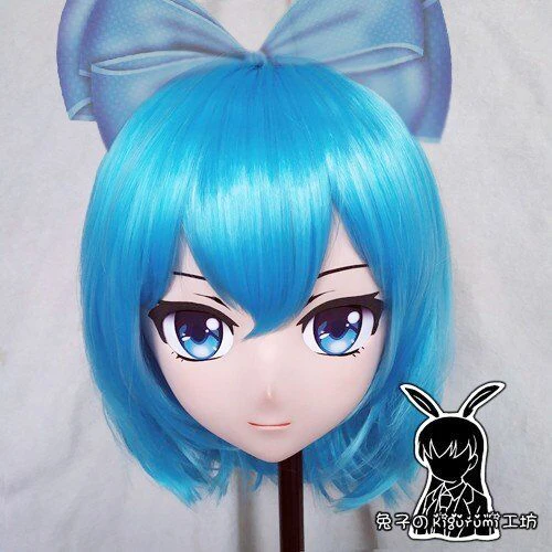 

(KM528)Top Quality Handmade Female Resin Cosplay Japanese Role Play Cirno Kigurumi Mask Crossdresser Doll Transgender Mask