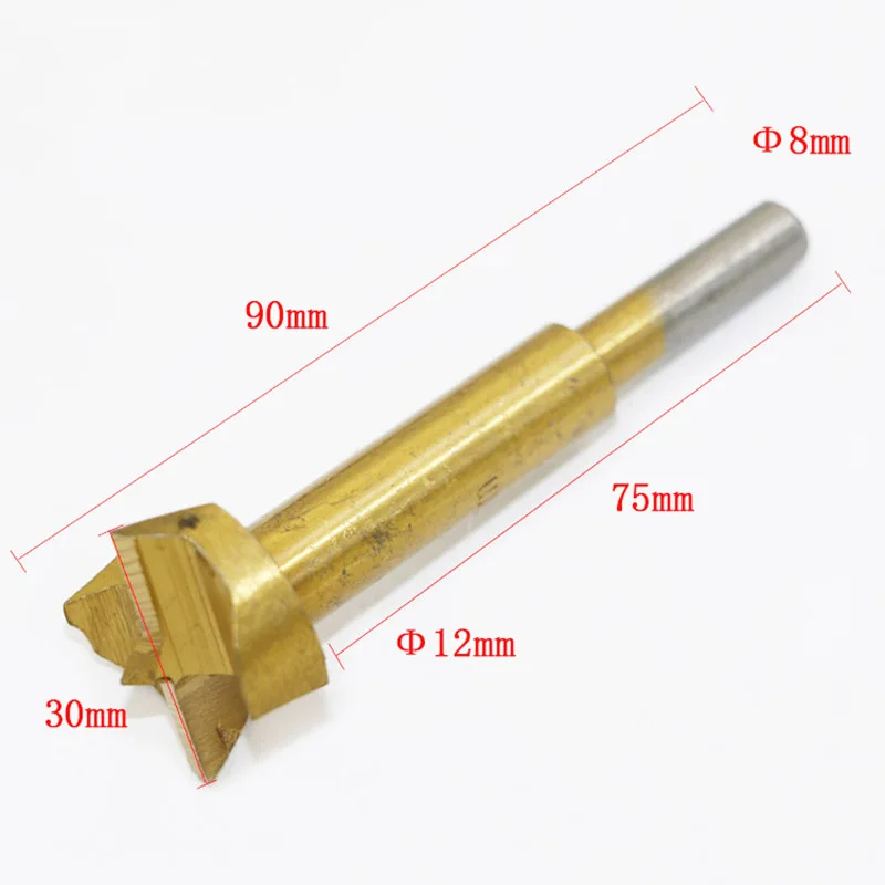 

1PCS Woodworkers Cemented carbide 30mm Cutting Dia Hinge Boring Drill Bit Woodworking Hole Saw Wood Cutter Golden Hole Saw