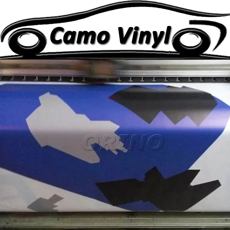 

Car-styling Black Blue White Camouflage Vinyl Wrap Urban Snow Camouflage Camo Foil Sticker Car Body Wrapping Covers Bubble Free