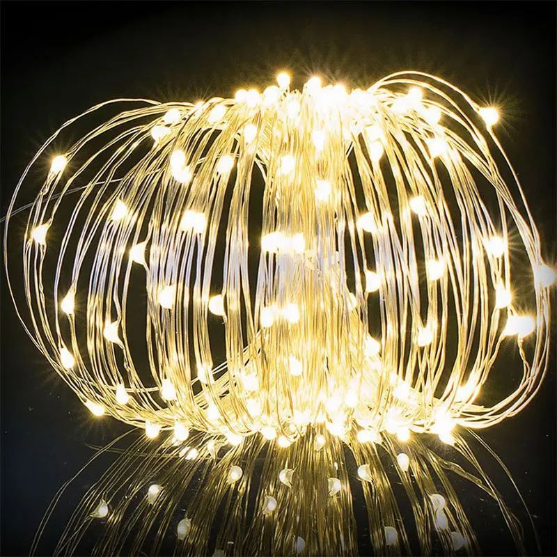 Multicolor Fairy Light 10M Solar Power Lamp Waterproof Solar String Light Copper Wire Christmas Wedding Party Decor Lamp