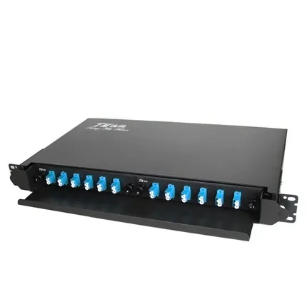 Rack Mount fiber termination box patch panel optical distribution frame ODF for LC 12 core pigtail