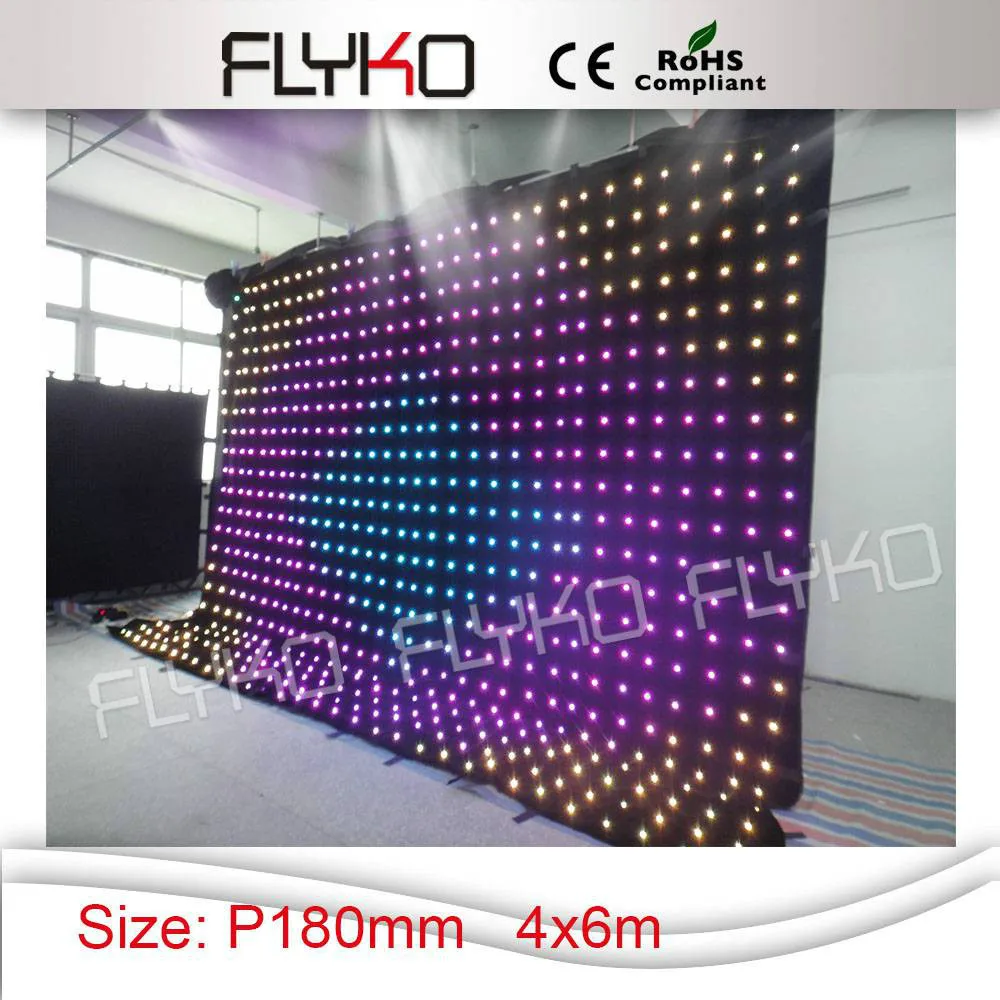 

Indoor Flexible soft advertising led display curtain video wall