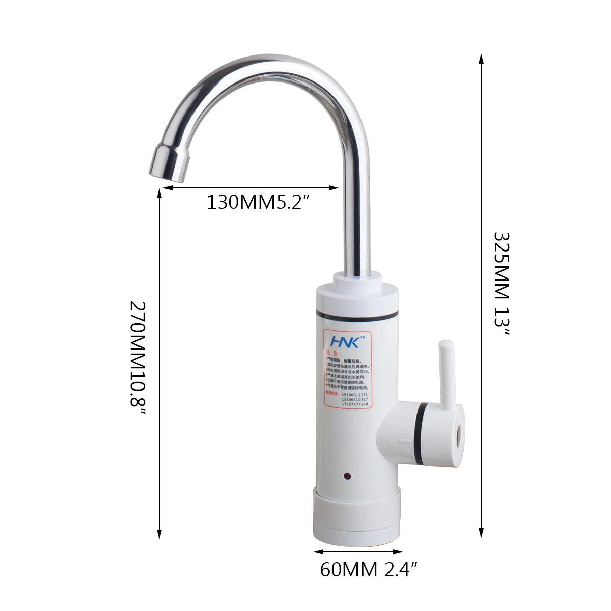 Monite Electric Water Heater Tankless Rotated Painting Kitchen Faucet Digital Display Instant Water Tap Deck Mounted