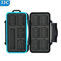 JJC Camera Memory Card Storage Water-Resistant Case for SD/Micro SD/TF/Micro SIM/Nano SIM SD Memory Card Organizer Box Holder