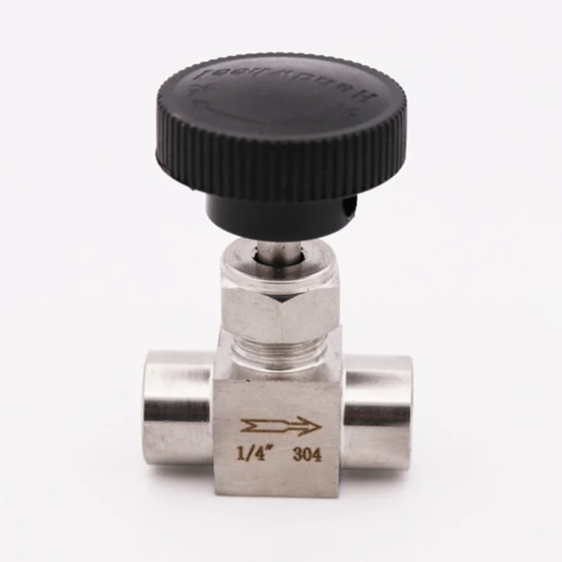 

1/4" BSP Equal female Thread 304 Stainless Steel Flow Control shut off valve Needle Valve 915 PSI Water Gas Oil