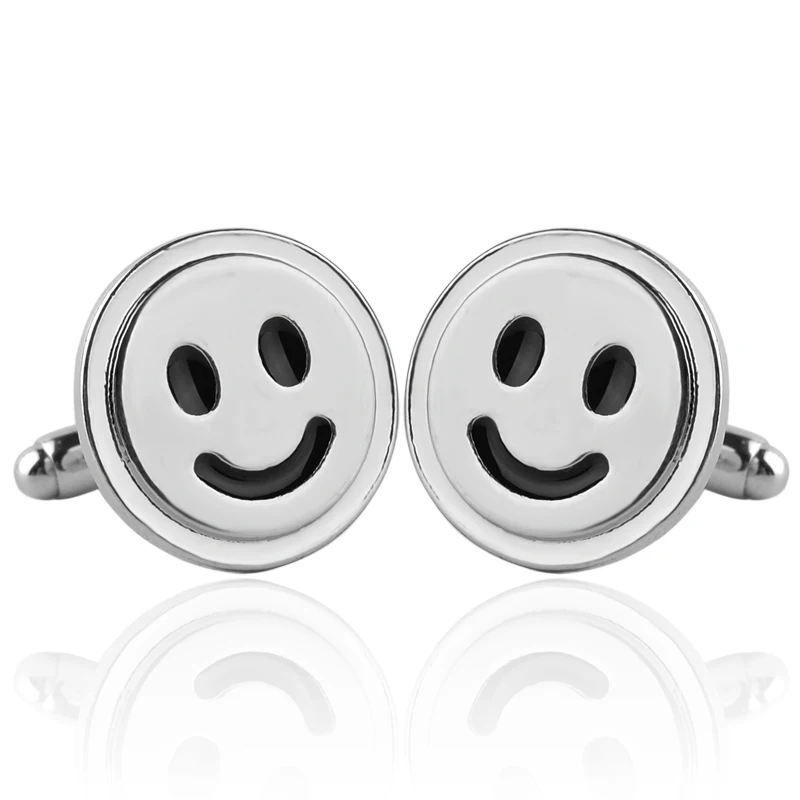 

Smiley Symbol Cufflinks Silver Plated Smile Sign Cufflinks Men And Women Accessories Happiness Symbol Wedding Cuff-Button