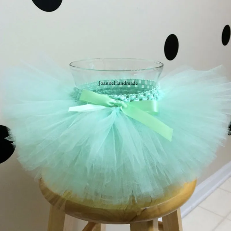 Cute Baby Pink Fluffy Tutu Skirts Infant Girls Handmade Ballet Tulle Pettiskirts with Ribbon Bow Kids Birthday Party Tutus 1Pcs