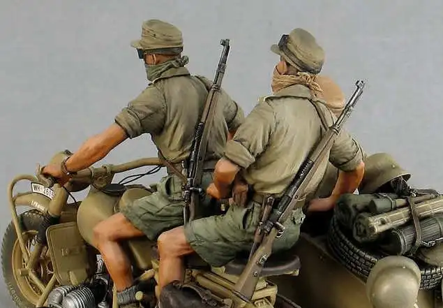 Kit de maquette en résine d\'Afrique du Nord, 1:35, 3 personnes, \
