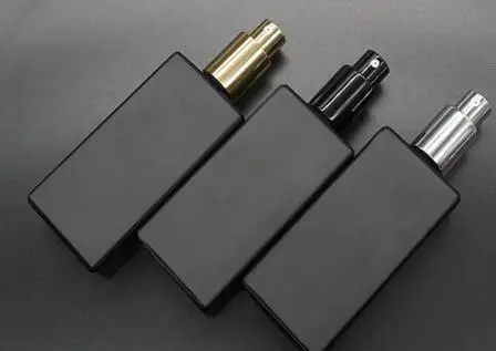 

free shipping 100pcs Black Glass Perfume Spray Bottle ,Travel Atomizer 50ML Empty Refillable Perfume Bottle lin3450