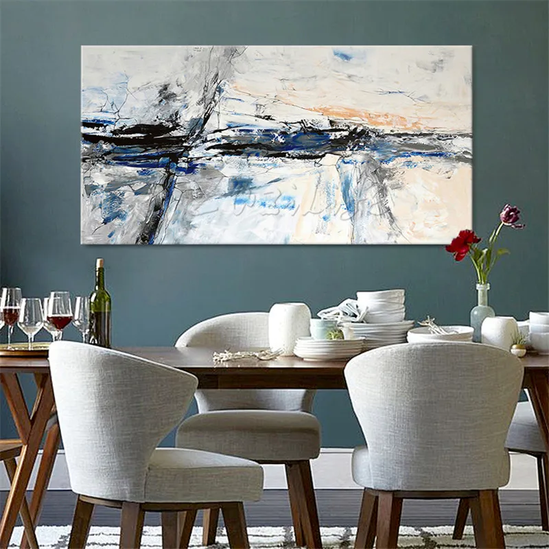 

Nordic painting canvas oil paintings Wall art Pictures for living room Home decor Hand painted modern abstract cuadros quadro06