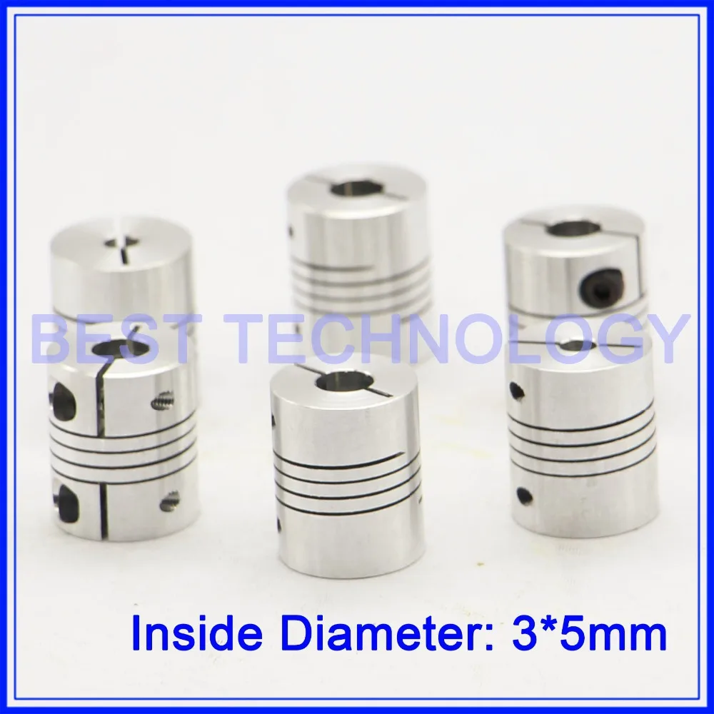 6pcs/ lot CNC Flexible Shaft Coupling  3 X 5mm coupler Clamp   Diameter 15mm Length 20mm for stepper motor and ball screw!