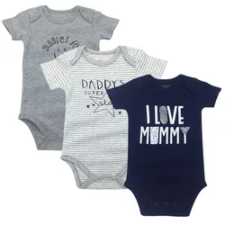 Baby Bodysuit Newborn Babies Girls Boys Body Random 3 Pack 3 6 9 12 18 24 Months Infant Short Sleeve Clothes