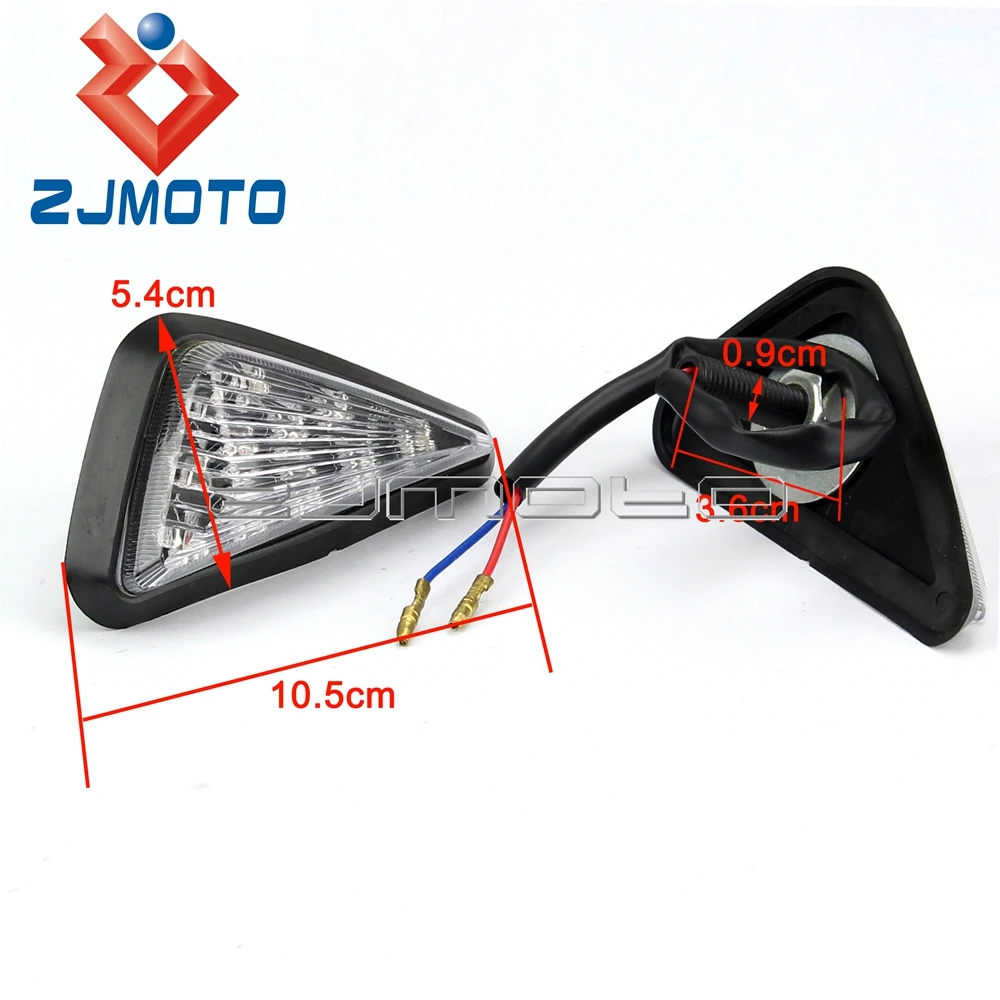 Universal Motorcycle LED Triangle Turn Signals Indicators Light For Yamaha YZF 600R R1 R6 GSXR600 GSXR750 GSXR1000 1998-2007