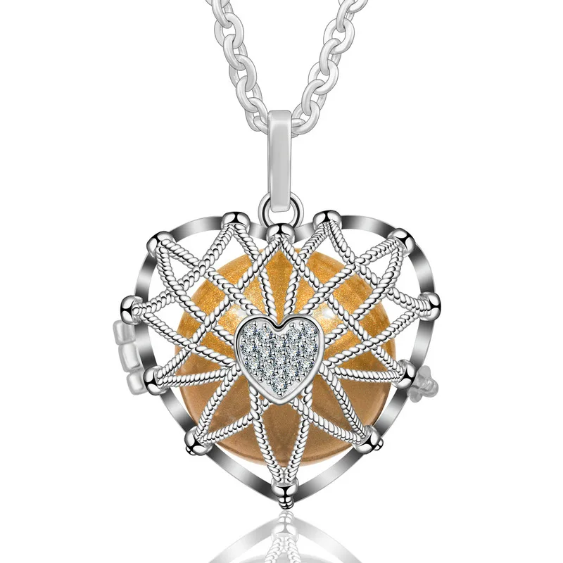 Eudora 20mm Kristall Nette Harmonie Bola Ball Liebe Herz Medaillon Käfig Anhänger fit DIY Chime Ball Halskette Schmuck Für frauen K245N20