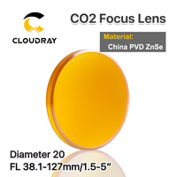 Cloudray ZnSe Focus Lens Dia. 20mm FL 38.1-127mm 2.5\