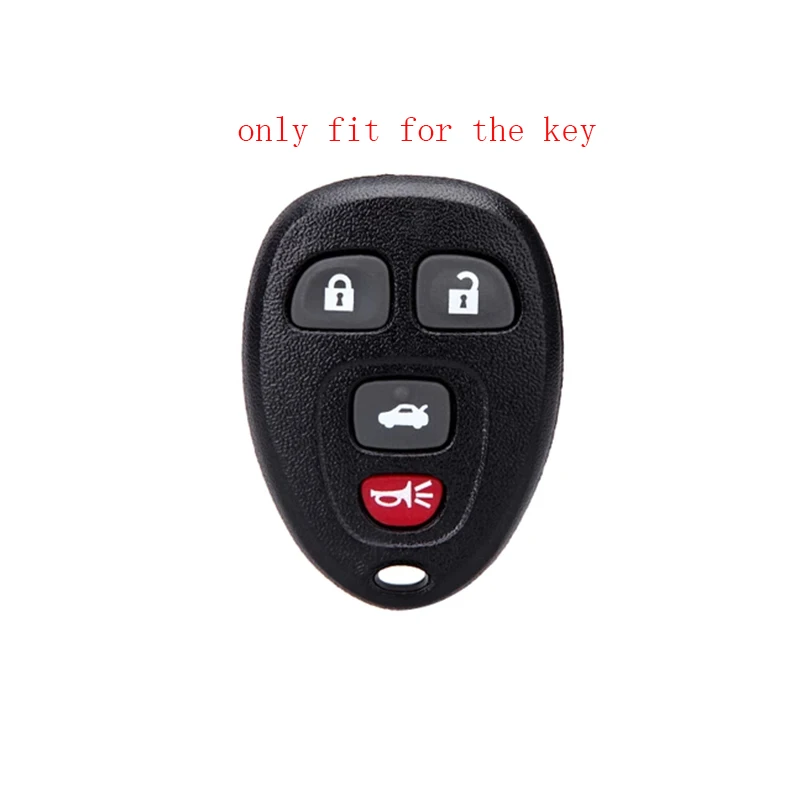 ZAD Silicone rubber car key cover case shell For GMC Yukon for Buick Enclave Saturn Chevy Tahoe Traverse Suburban 4 buttons key