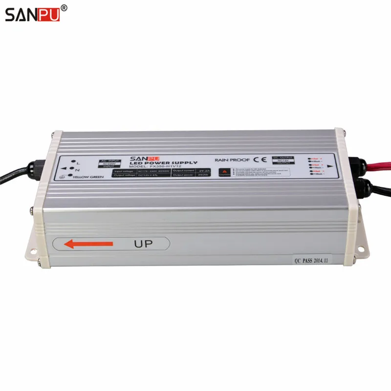 SANPU LED Power Supplies 12V 350W 29A Switch Drivers 220V 230V AC/DC Light Transformers Rain Proof Full Container Load Wholesale