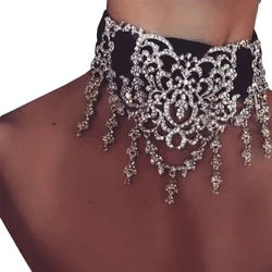 Luxury Rhinestone Choker Crystal Necklace Women gothic choker Maxi statement Necklace 2018 fashion  jewelry Collar Collier femme