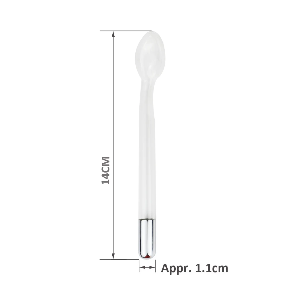 High Frequency Electrode Spoon Nozzle HF Facial Beauty Device Face Body Skin Care Spot Acne Treatment Spa Tool Replacement Wand