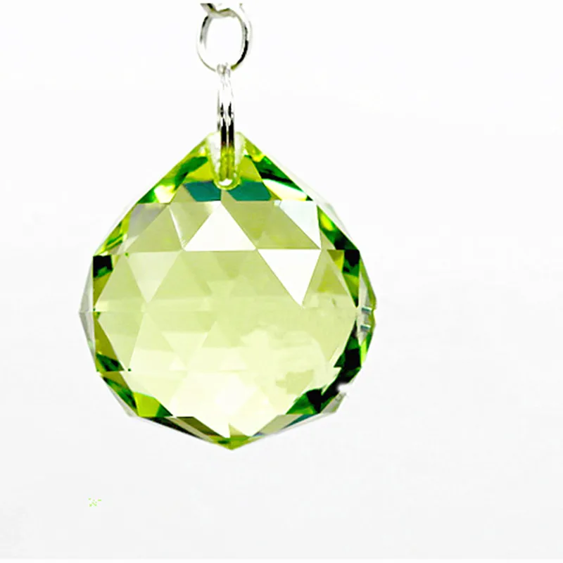 

Top Quality 10PCS/lot Olive Green 30mm Crystal Faceted Balls (Free Rings) Glass Sparkle Chandelier Pendants/ Crystal Lamp Parts