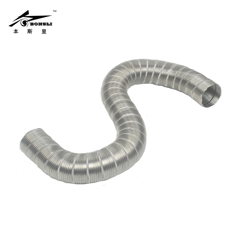 Tubo de fuelle de acero inoxidable 304, diámetro de 90mm-150mm, resistente a altas temperaturas, doblado aleatorio, 50cm de largo, resistente a la corrosión, 6''