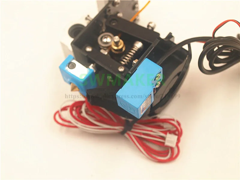 Reprap Prusa i3 Anet A8 3D printer auto leveling extruder assembly kit with silicone sock all metal extruder carriage