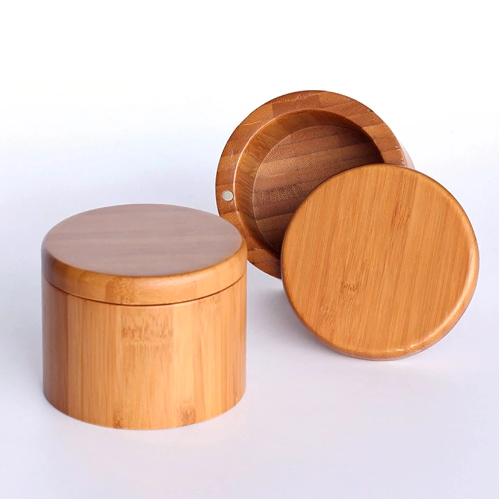 Spice Box Bamboo Spice Shaker Jar Sugar Salt Pepper Herb Toothpick Storage Bottle BBQ Box With Lid For Kitchen Accessories Tool