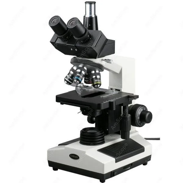 Amscope-microscópio Trinocular Composto Biológico Clínica Médica Veterinária Navio de Moscou 40x2500x