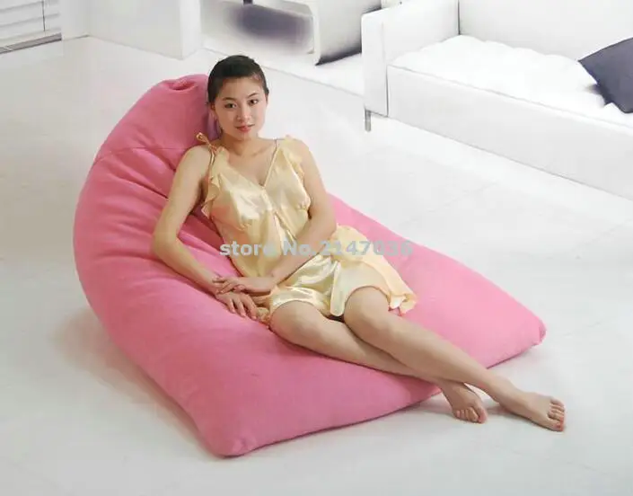 

rose Pink Modern back support floor chair adult puff bean bag,outdoor beanbag sofa seat,living room chair