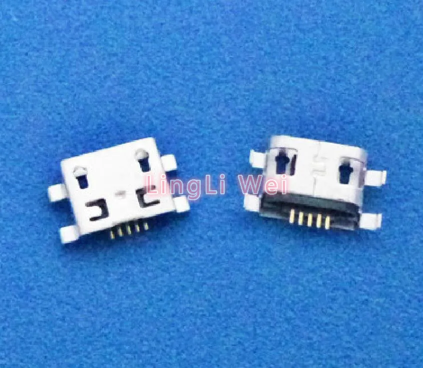 10Pcs Micro USB Jack Connector Type B Female 5Pin Tail Board 0.8mm Type Solder Socket Connectors Charging Socket for PCB Board