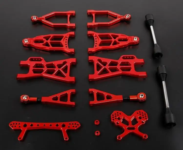 ECKAN-Kit de suspension avant et arrière en aluminium arc-en-ciel, ensemble de bras avec bretelles de tour d'amortisseur arc-en-ciel