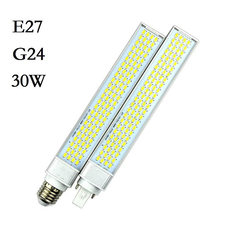 Imagem -06 - Lâmpada Led Milho Smd5730 Bombillas Lâmpada de Led G24 E27 9w 11w 13w 15w 18w 30w 85v265v ac Plugue Horizontal