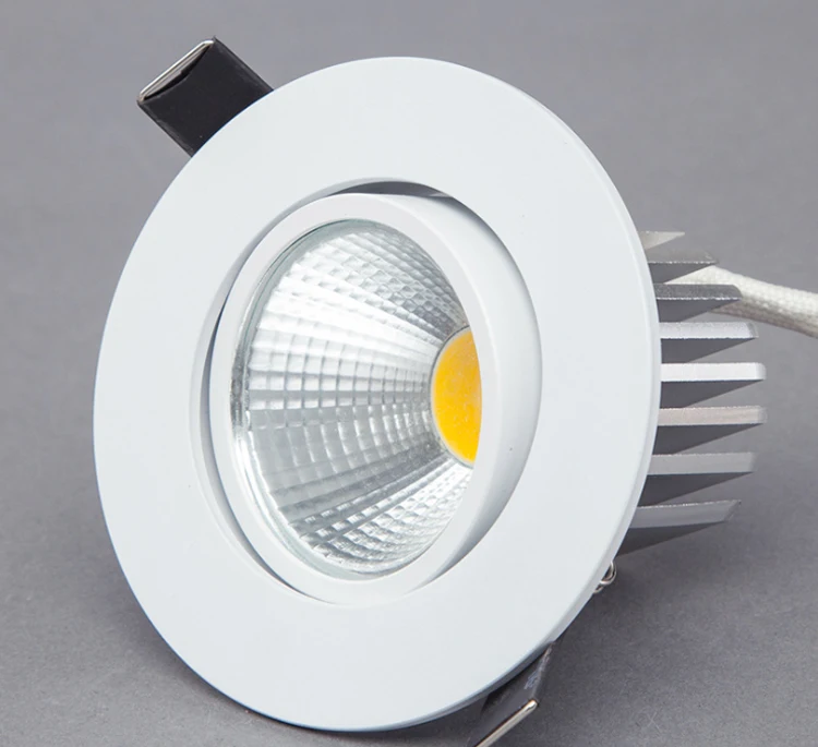 Dimmable LED Downlight  3W 5W 7W Spot LED DownLights Dimmable cob LED Spot Recessed down lights for living room 110v 220v