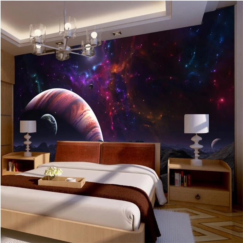 

Custom 3D Photo Stereo Dream Galactic Cosmic Sky Wallpaper Background Ceiling Wall Murals Home Decor Papel De Parede