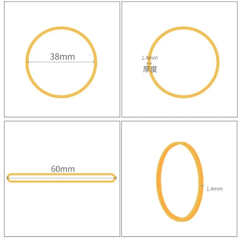 38mm Elastic Rubber Bands Bank Paper Bills Money Stretchable Band Sturdy Stretchable Rubber Elastics Bands for Home Office