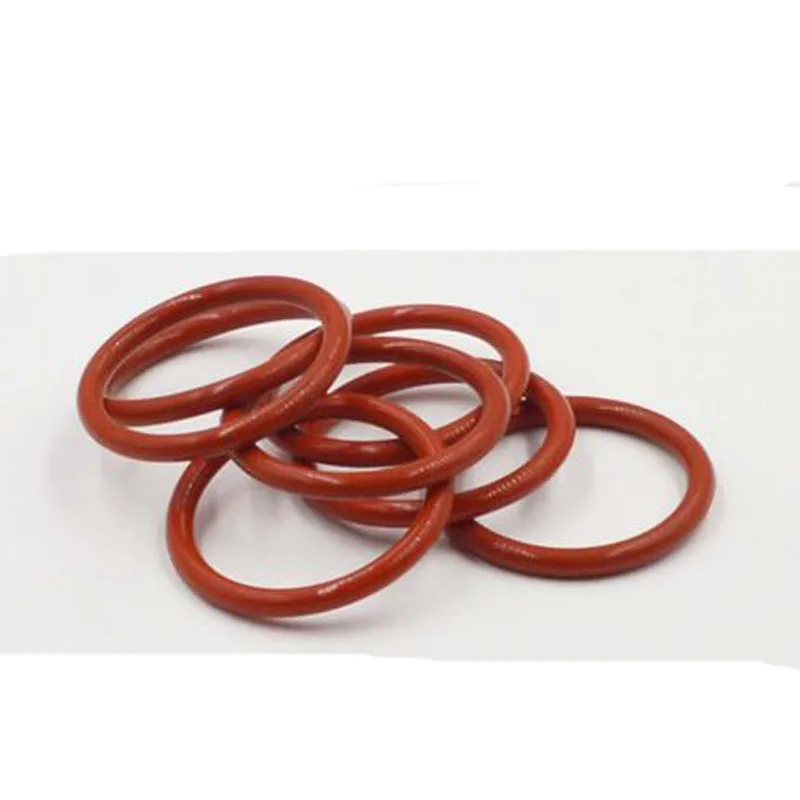 

10pcs 3.5mm Wire diameter Red silicone waterproof ring Seal O-ring High temperature resistance 48mm-58mm Outer diameter