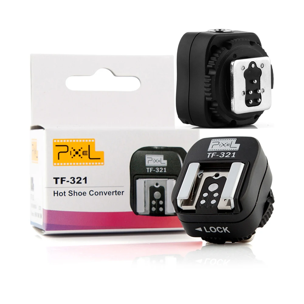 PIXEL TF-321 TTL Hot Shoe Converter To PC Sync Socket Convert Adapter For Canon