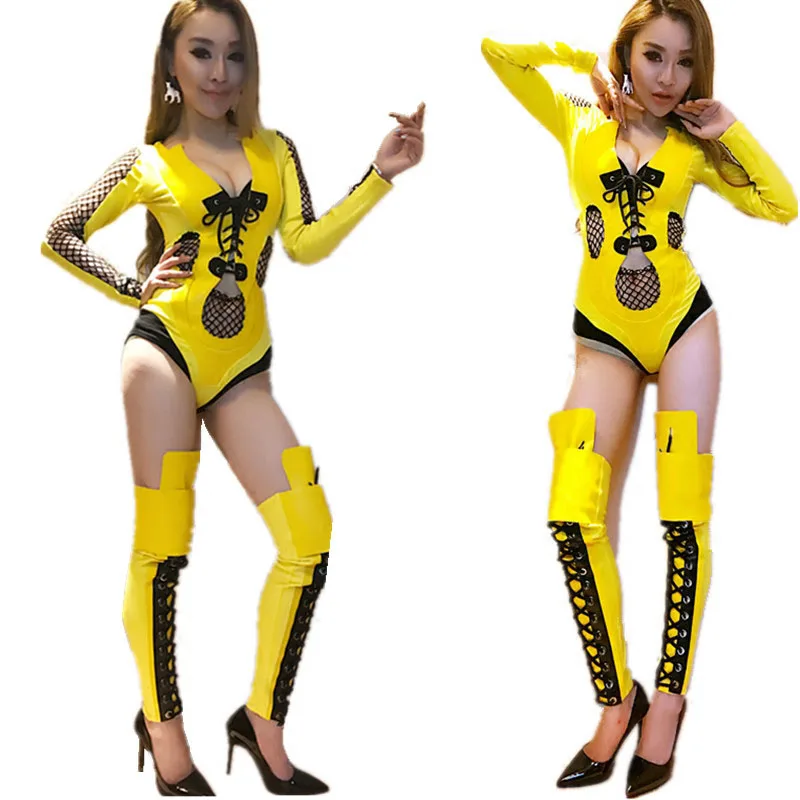 

New Jazz Dance Costume Stage Wear Bar Female Singer Ds Costume Night Club Beyonce Bodysuit Sexy Dj Dance Clothing Female