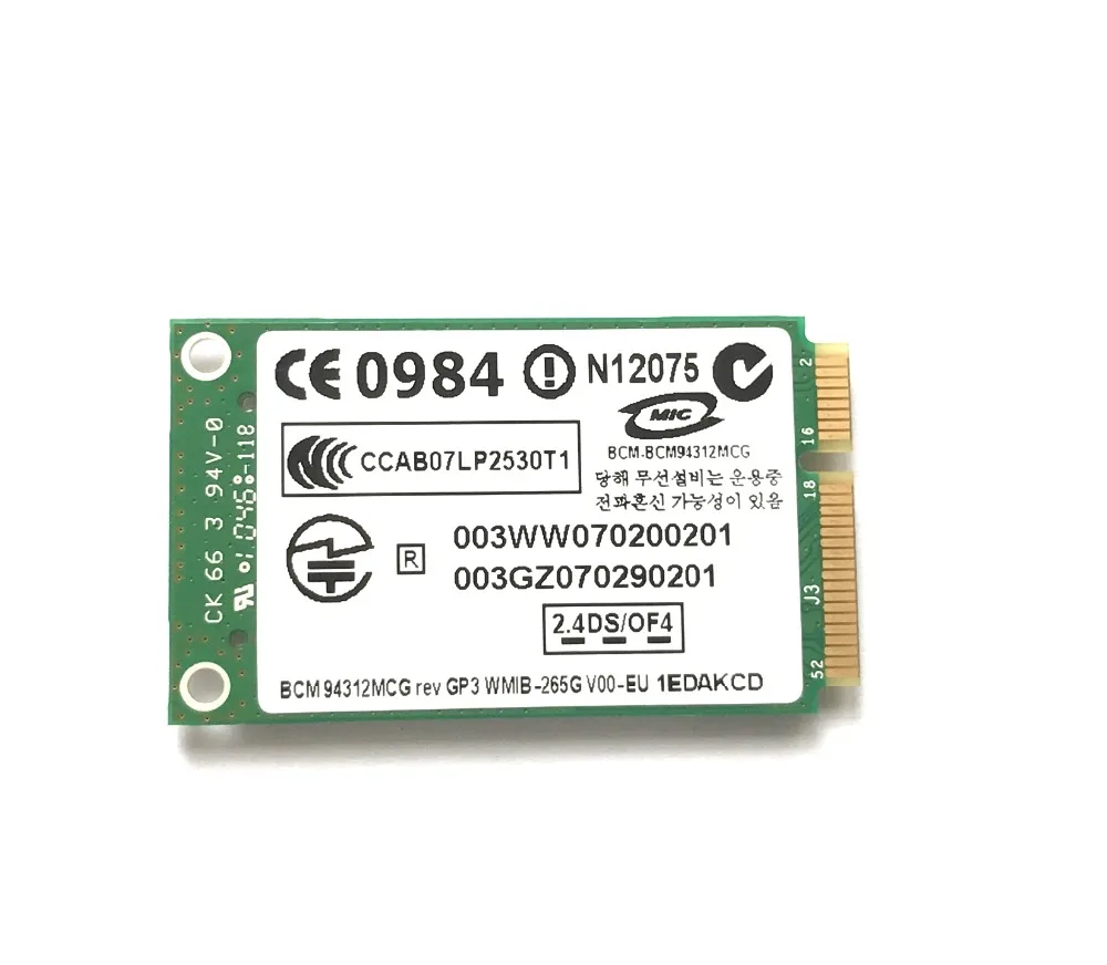 BCM4312 BCM94312MCG MINI PCI-E WIFI Wireless Card for HP dv4 dv5 dv7 CQ45 CQ40 6730b 2530 SPS 459263-002