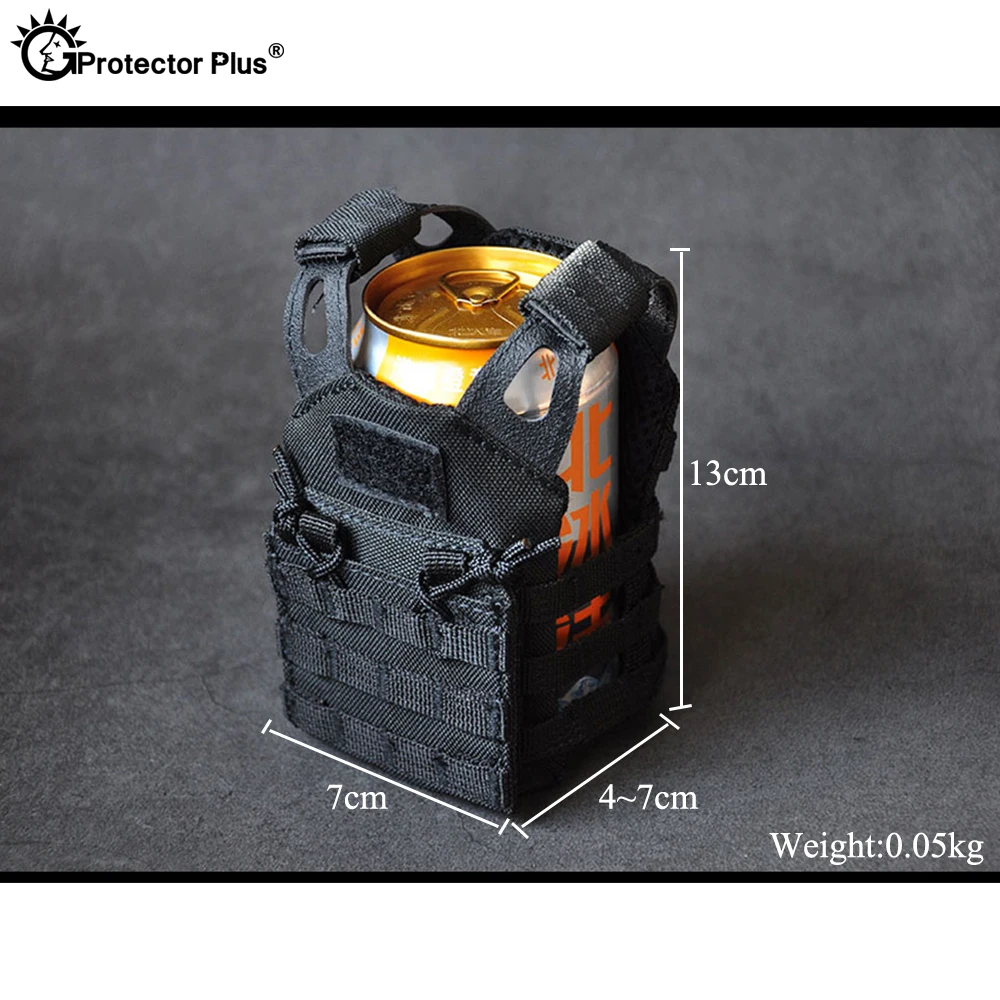 PROTECTOR PLUS Civilian Molle Mini JPC Camo Tactical Vest Hunting Outdoor Adjustable Belt Magazine Ornament Pendant