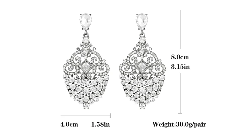 VEYO Full of Rhinestone Crystal Drop Earrings For Women brincos Pendientes Zinc Alloy Lead free nickel free