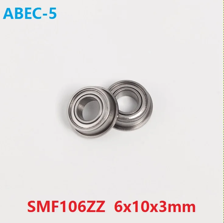 

50pcs/lot ABEC-5 SMF106 SMF106ZZ SF676ZZ SF676-ZZ ZZ flange flanged Deep Groove Ball Bearing Stainless Steel 6*10*3mm 6x10x3mm