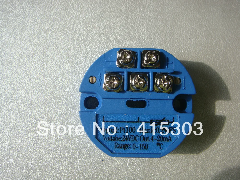 

0-150C Temperature range 0.2% Pt100 Transmitter with 4-20mA output