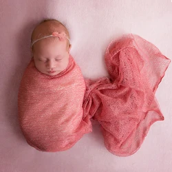 Manta elástica hueca para recién nacido, accesorios de fotografía infantil, accesorios para fotos de bebé, estudio de niños pequeños, relleno de cesta, 150x100cm