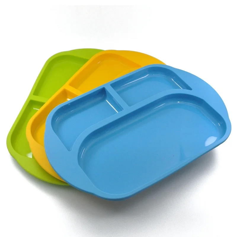 Sozzy Baby Insulated Hot Food Plate Meals Infant Separator Plate Food Safe Baby Toy Teeth Maracas Assistant Food Plates