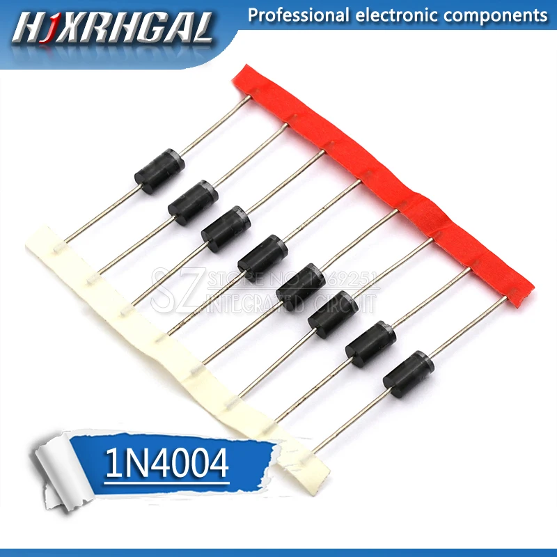 100PCS Rectifier Diode IN4004 1A 400V DO-41 1N4004 hjxrhgal